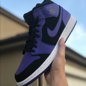 JORDAN 1 MID BLACK DARK CONCORD